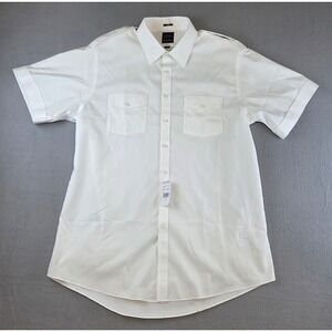 New Brooks Brothers NetJets 17.5‎ Slim Fit Supima Cotton Pilot Aviator Shirt